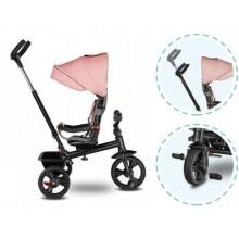 Lionelo Haari Art.90725 Bubblegum Детский трехколесный  велосипед c  ручкой управления и крышей