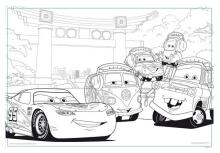 Lisciani Giochi  Cars Art.47987 Divpusēja puzle-krāsojamā grāmata