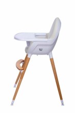 Britton Fika Art.B2131 Light Grey/Natural Legs barošanas krēsls