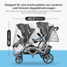 Universal Rain Cover for Twins Art.9161 Universal rain cover for a stroller (twins/twins)