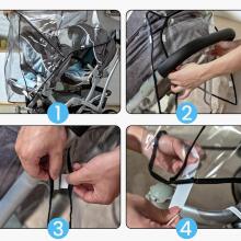 Universal Rain Cover for Twins Art.9161 Universal rain cover for a stroller (twins/twins)