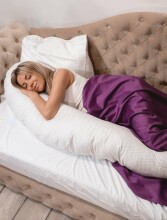 La Bebe ™ minkštos pagalvėlės 91915 medvilnės slaugos nėščios nėščios pasagos pagalvė su užvalkalu [2 užvalkalai], 180 cm