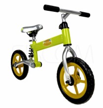 Baby Maxi Art.1008 žalias / pilkas balansinis dviratis su amortizatoriumi
