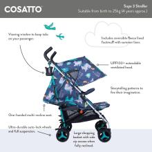 Cosatto Supa 3  Art.92244 Black Lietussarga tipa ekstra vieglie pastaigu/sporta rati
