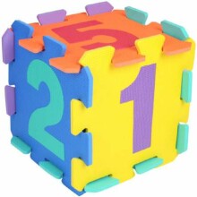 BebeBee Puzle Art.TG363948 Bērnu daudzfunkcionālais grīdas paklājs puzle cipari un formas no 10 elementiem