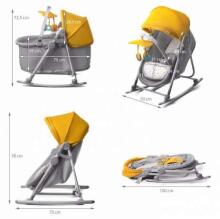 KinderKraft Unimo Yellow 5 in 1 Art.KKKUNIMYEL0000 Кроватка - колыбель - качалка 5в1