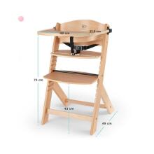 KinderKraft Enock Art.92567 White  Koka barošanas krēsls