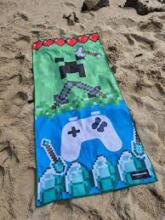 Carbotex Beach Towel Minecraft Art.MC24002024-R Bērnu mīksts dabīgas kokvilnas dvielis 70х140cm