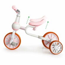 „Eco Toys Push Bike 4 in 1 Art.LC-V1311 Pink“ motoroleris vaikams su metaliniu rėmu