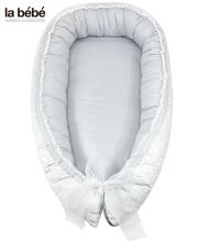 La Bebe™ Babynest Art.93328 Silver Deco Ligzdiņa - kokons jaundzimušajiem