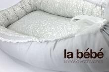 La Bebe™ Babynest Art.93328 Silver Deco Ligzdiņa - kokons jaundzimušajiem