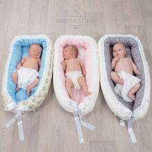 La Bebe™ Babynest Art.93328 Silver Deco Ligzdiņa - kokons jaundzimušajiem