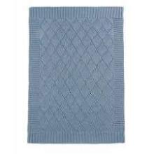 Mamas&Papas Knitted Blanket Denim Art. 196280 Dabīgas kokvilnas pleds 70x90cm