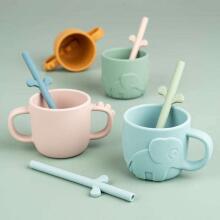 Done by Deer Peekaboo silicone straw 5-pack Bluer Mix Силиконовые трубочки-соломинки
