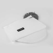 La bebe™ Waffle Set Art.933832 White Хлопковый пледик + подушка 100x75 cm