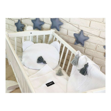 La bebe™ Waffle Set Art.933832 White Хлопковый пледик + подушка 100x75 cm