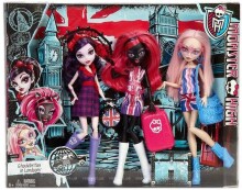 Mattel Monster High Ghoul Brities Art.CGF51 Набор кукол серия Монстро звезды в Лондоне (3 шт.)