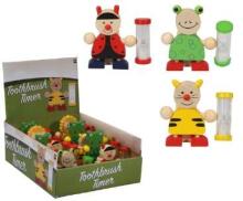 Kids Krafts Art.WD71 Koka paliekamais zobu sukai ar smilšu pulksteņiem