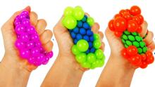 Keycraft Gooey Mesh Keyring Art.NV159 Антистрессовый мягкий силиконовый мячик-брелок c держателем