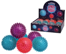 Keycraft Flashing Spikey Air Balls Art.GL134 Masāžas bumba  ezītis ar gaismu,1 gab. (diametrs 8 cm)