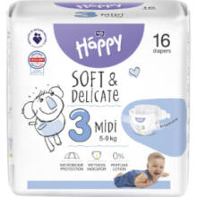 Happy Midi Bērnu autiņbiksītes 3 izmērs no 5-9kg, 16gab.