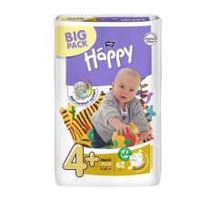Happy Maxi Plus Big Pack Bērnu autiņbiksītes 4+ izmērs no 9-20kg, 62gab.