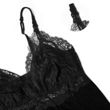 La Bebe™ Nursing Cotton Eva Art.93905 Black Maternity and Nursing Nightgown