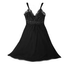 La Bebe™ Nursing Cotton Eva Art.93905 Black Maternity and Nursing Nightgown