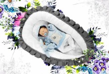 La Bebe™ Babynest Cotton Art.9420 Grey Гнездышко – кокон для новорожденных