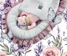 La Bebe™ Babynest Cotton Art.9420 Grey Ligzdiņa - kokons jaundzimušajiem