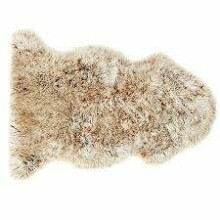Natur Wool Art.9452 Aitas kažokādas paklājs (XXL) kapučino krasā 127cm  [aitāda]
