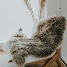 Natur Wool Art.9452 Ковер из овечьей шкуры (XXL) капучино цвета 127cm