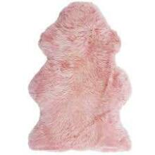Natur Wool Art.9455  Ковер из овечьей шкуры (XL) Розового цвета 110 cm