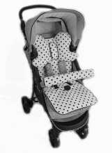 La bebe™ Minky+Cotton Stroller Mat Set Art.95227 Random Minky color
