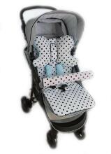 La bebe™ Minky+Cotton Stroller Mat Set Art.95229