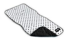La bebe™ Minky+Cotton Stroller Mat Art.95247 Dots/light blue