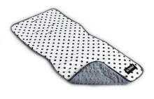 La bebe™ Minky+Cotton Stroller Mat Art.95247 Dots/light blue