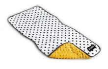 La bebe™ Minky+Cotton Stroller Mat Art.95247 Dots/light blue