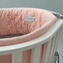 La Millou Velvet Collection Bed Bumper Powder Pink Art.95340 Augstākās kvalitātes gultas apmale (60x120 cm)