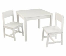 Drewex Set Art.95985 White   Bērnu mēbeles komplekts -Galdiņš un 2 krēsliņi