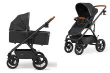 Moon'21 Nuova Art.63.960.520-301 Black Bērnu rati 2 in 1 ar kulbu