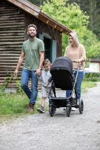 Moon'21 Nuova Art.63.960.520-301 Black Bērnu rati 2 in 1 ar kulbu