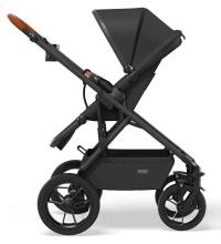 Moon'21 Nuova Art.63.960.520-301 Black Bērnu rati 2 in 1 ar kulbu