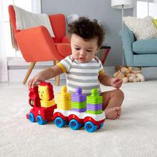 Fisher Price Little Stackers Lion Locomotive Art.DRG33 Piramīda Laimīgs lauvēns