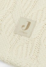 Jollein Cot Spring Knit Art.516-511-66036 Ivory/Coral Fleece  - вязаный плед 150x100см