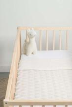 Jollein Cot River Knit Art.517-522-65287 Cream White/Coral Fleese - Dabīgas kokvilnas plediņš bērniem, 100x150cm
