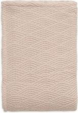 Jollein Cot River Knit Art.517-522-65286 Pale Pink/Coral Fleese - Dabīgas kokvilnas plediņš bērniem, 100x150cm