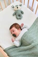 Jollein Cot River Knit Art.516-522-65285 Ash Green - Детское одеяло из натурального органического хлопка , 100х150см