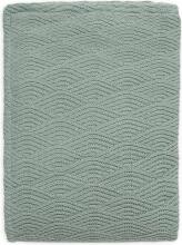 Jollein Cot River Knit Art.517-522-65285 Ash Green/Coral Fleese - Dabīgas kokvilnas plediņš bērniem, 100x150cm