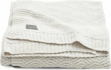 Jollein Cot River Knit Art.516-522-65287 Cream White - Детское одеяло из натурального органического хлопка , 100х150см